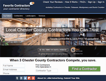 Tablet Screenshot of favoritecontractors.com